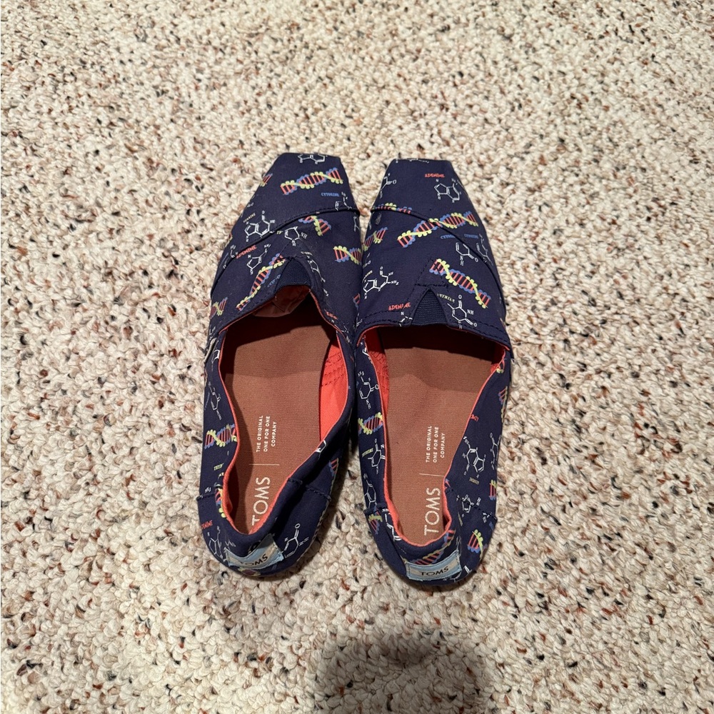 TOMS Navy and Multicolor Slip-On Shoes